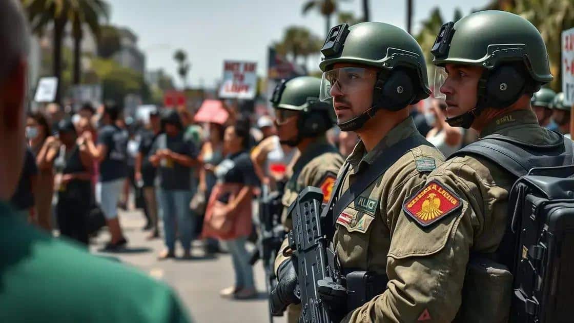 Role of the National Guard during the protests