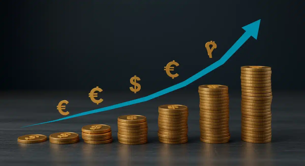 Graph illustrating compound interest and tax-deferred growth for retirement savings.