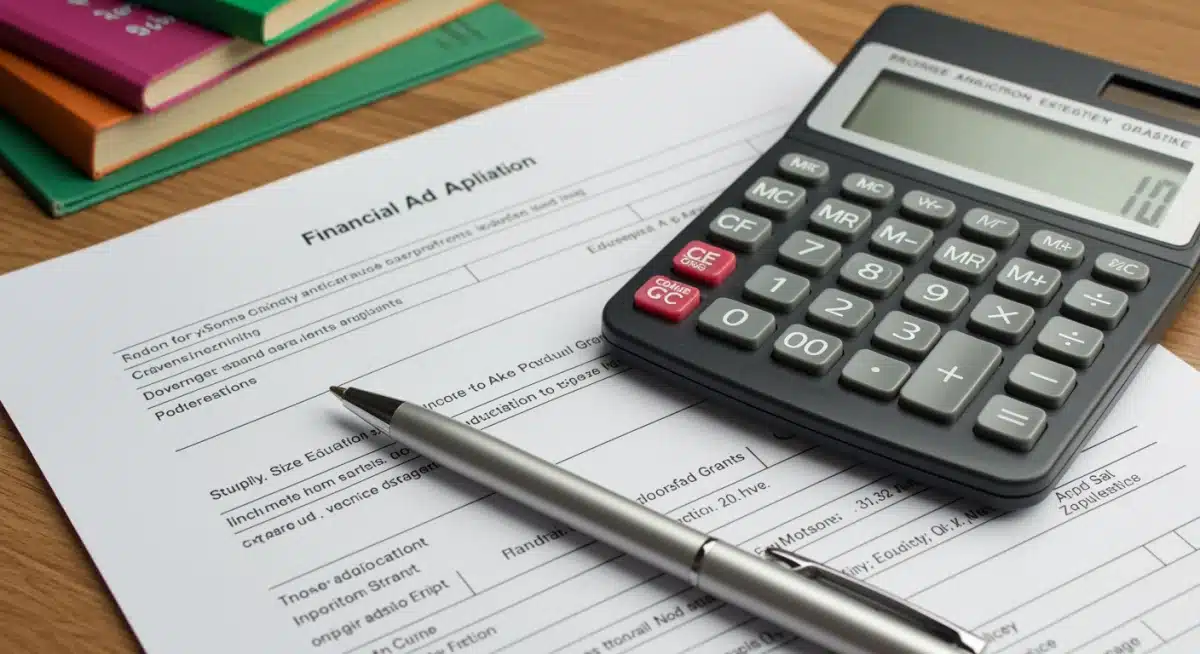 Detailed federal financial aid application form