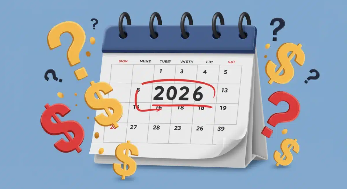 2026 deadline calendar with dollar signs and question marks for unclaimed benefits
