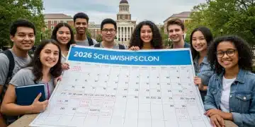Students reviewing critical 2026 scholarship application deadlines for U.S. education funding.