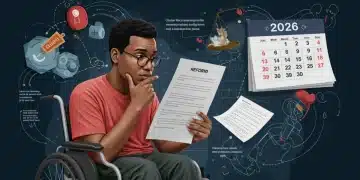 Person with disability reviewing complex legal documents, symbolizing 2026 benefits reform