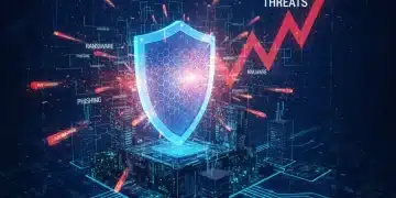 Digital shield protecting network from escalating cyber threats