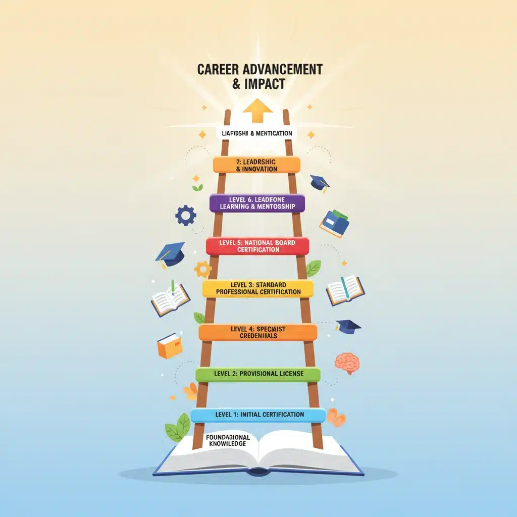 Professional growth ladder for educators and continuous learning