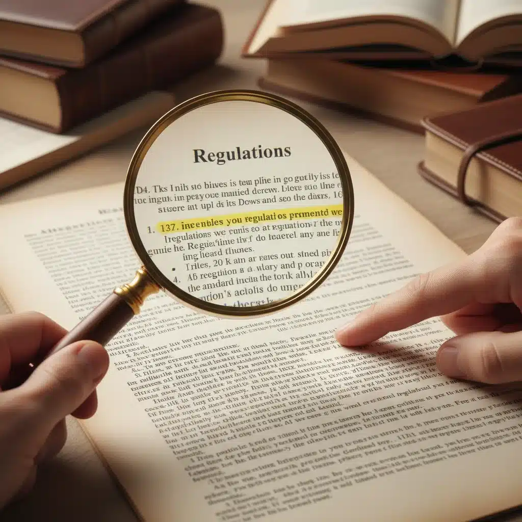 Magnifying glass examining legal document details
