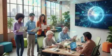 Adults learning online on diverse digital platforms in a modern setting