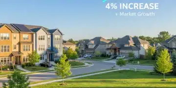 Real estate market outlook with upward trend for home values