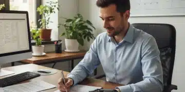 Person reviewing disability benefit application documents for 2026